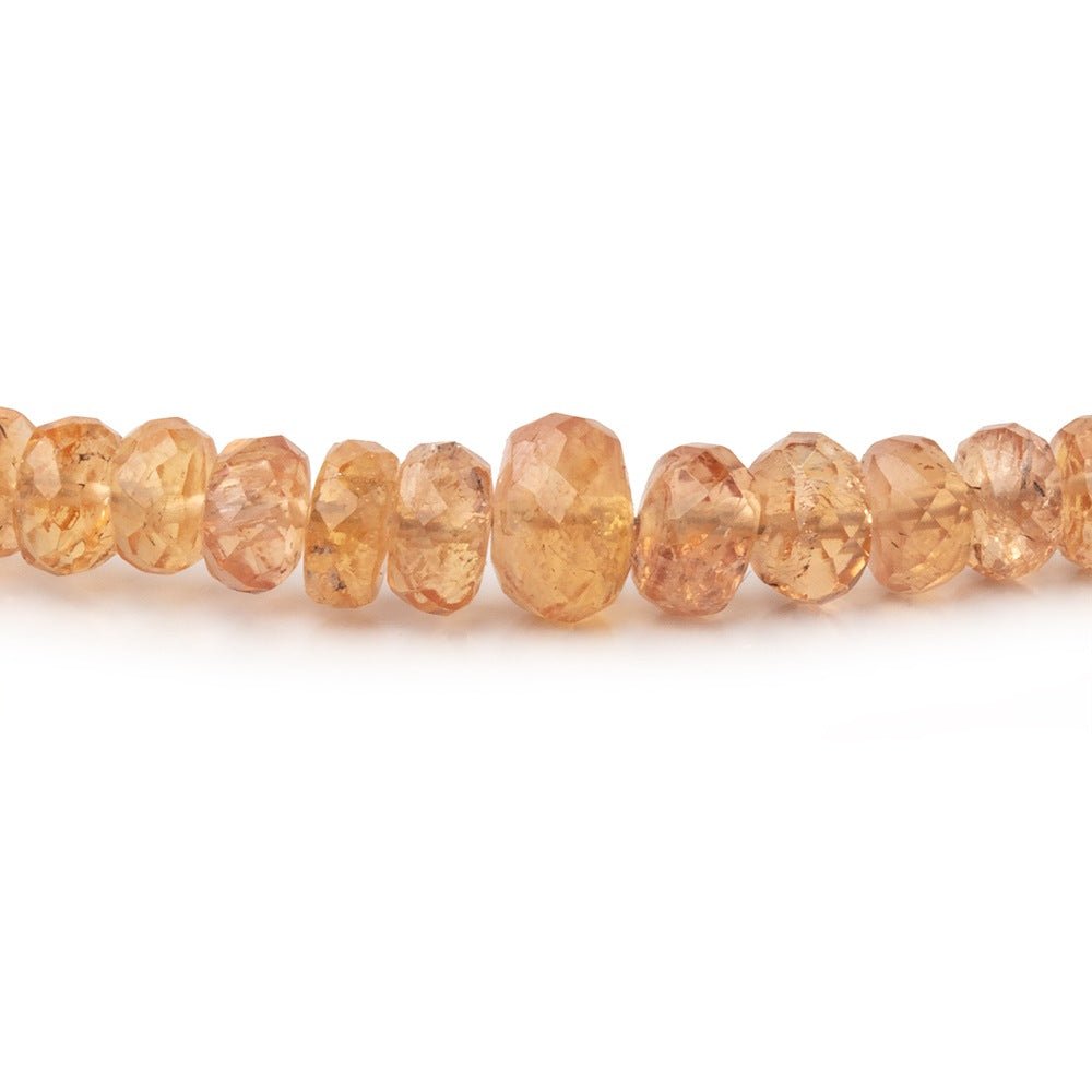 3 - 6.5mm Precious Topaz Faceted Rondelle Beads 16 inch 165 pieces AA - Beadsofcambay.com