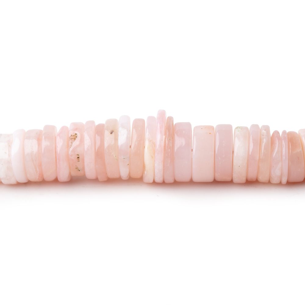 3-7mm Pink Peruvian Opal Plain Heishi Beads 17.75 inch 260 pieces - Beadsofcambay.com