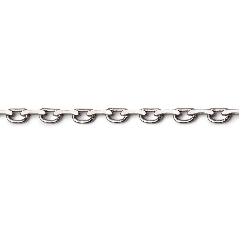 3 Feet - 2mm Open & Closed Oval Link Chain - Beadsofcambay.com