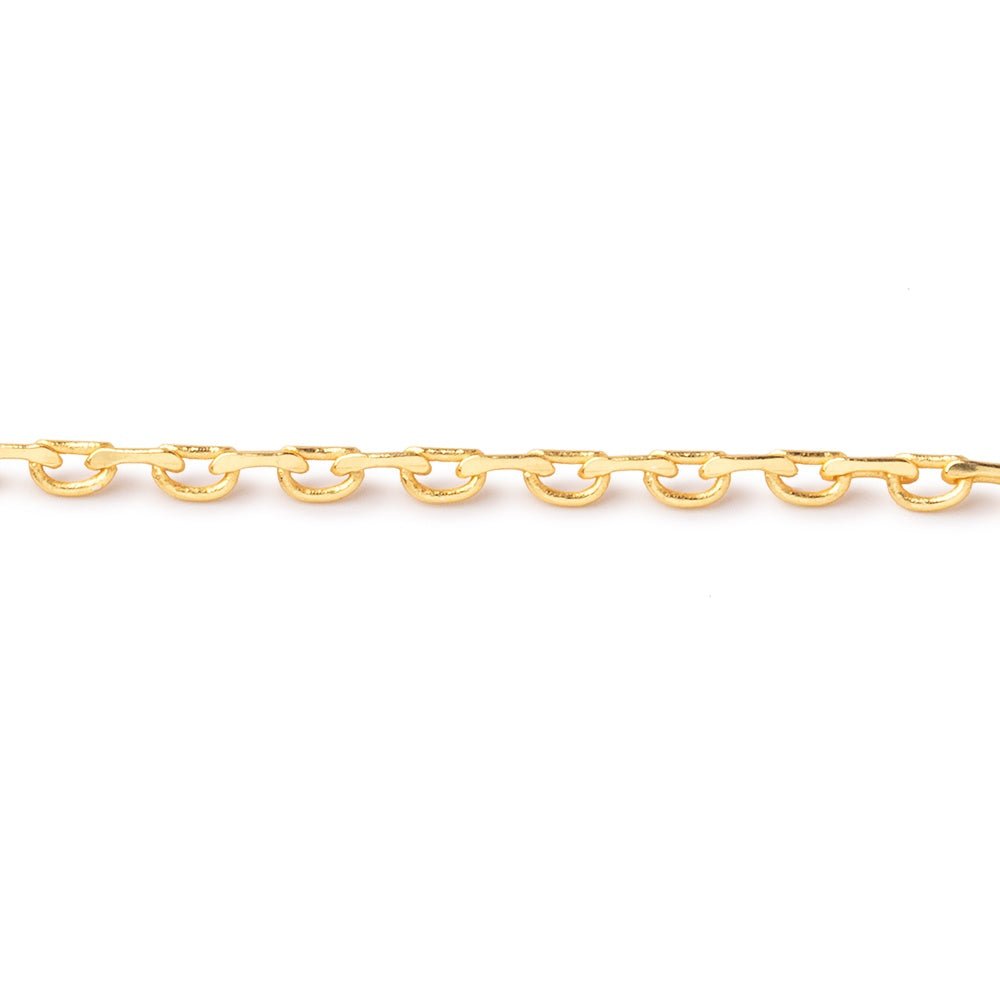 3 Feet - 2mm Open & Closed Oval Link Chain - Beadsofcambay.com