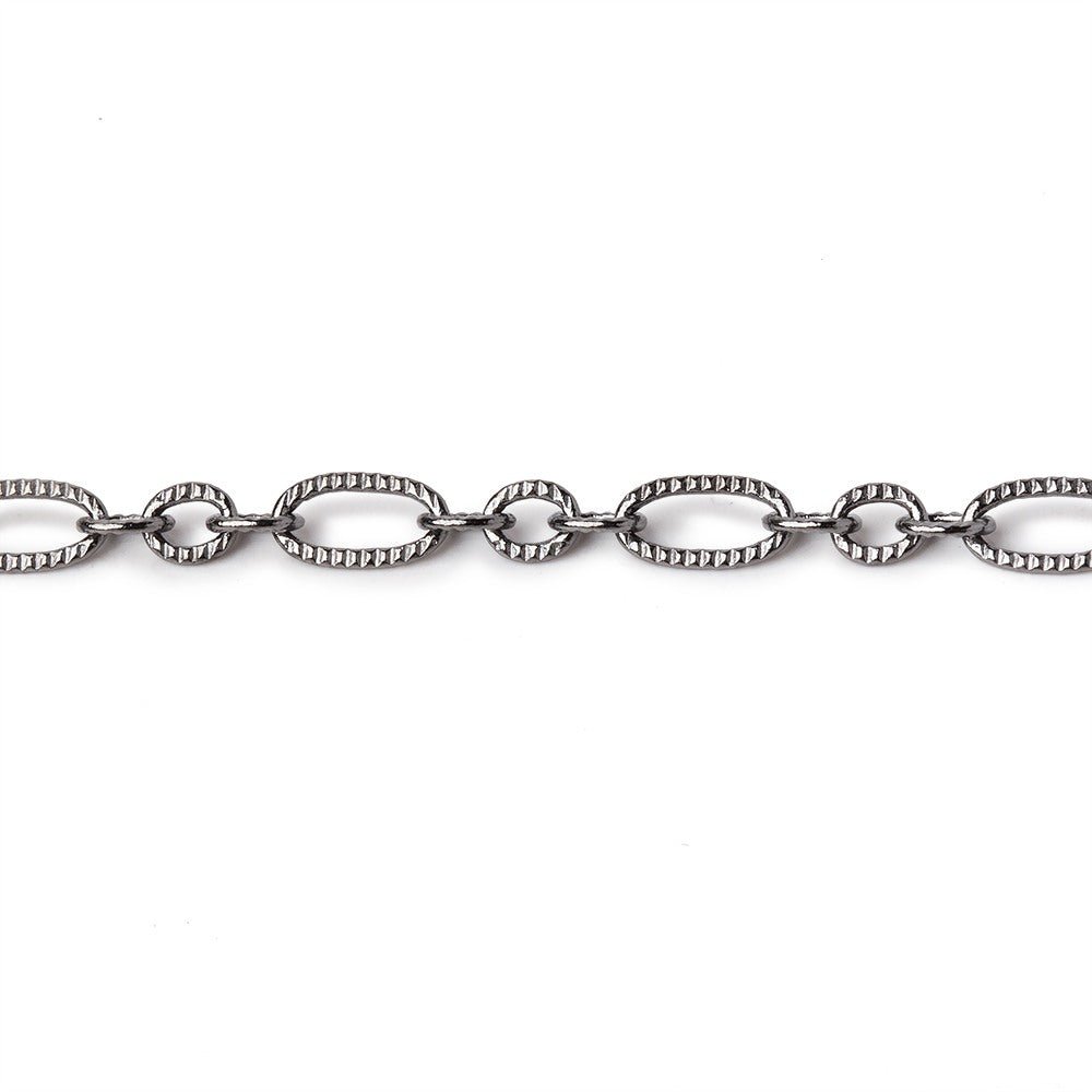 3 Feet - 3.5mm Multiple Corrugated Oval Link Chain - Beadsofcambay.com