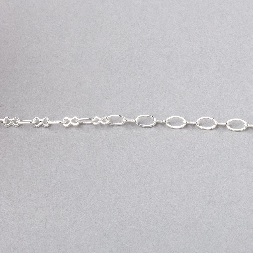 3 Feet - 3mm Oval & Bowtie Link Chain - Beadsofcambay.com