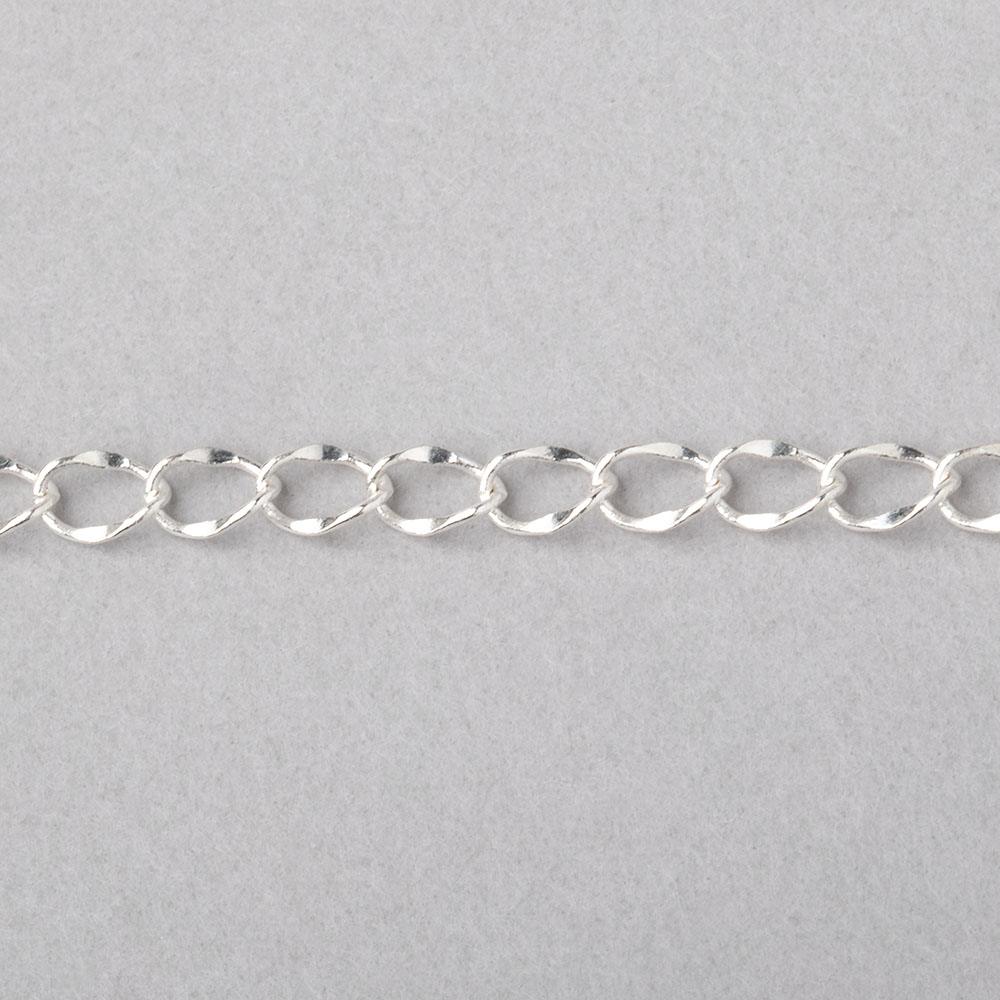 3 Feet - 4mm Twist Oval Link Chain - Beadsofcambay.com