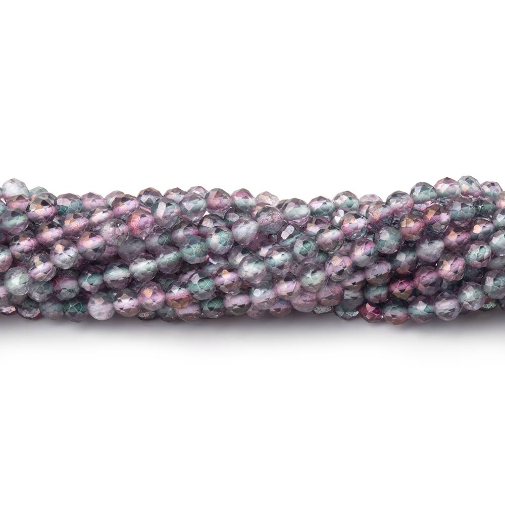 3.2mm Mystic Purple Quartz Micro Faceted Round Beads 12.5 inch 108 pieces - Beadsofcambay.com