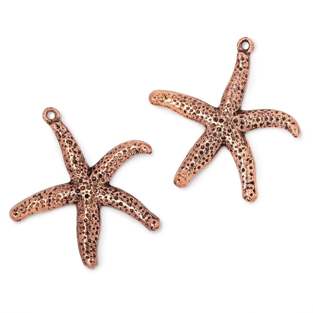 32mm Starfish Pendant Charm Set of 2 pieces - Beadsofcambay.com