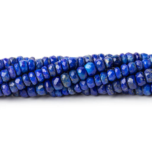 3.5 - 4.5mm Lapis Lazuli Faceted Rondelle Beads 14 inch 127 pieces - Beadsofcambay.com