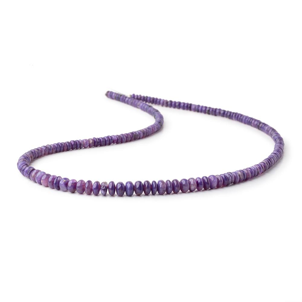 3.5 - 6mm Charoite Plain Rondelle Beads 17.75 inch 190 pieces AAA - Beadsofcambay.com