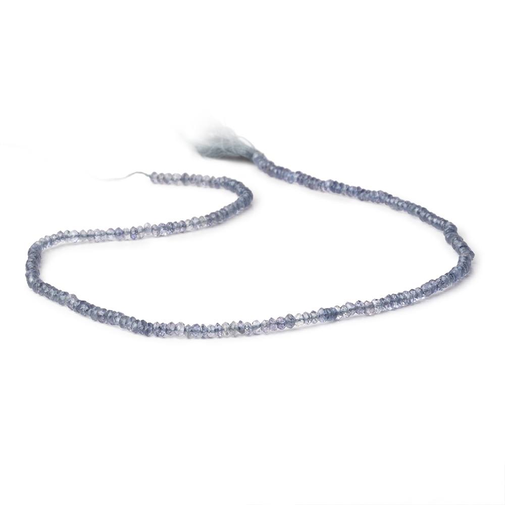 3mm Iolite Faceted Rondelle Beads 14 inch 185 pieces - Beadsofcambay.com