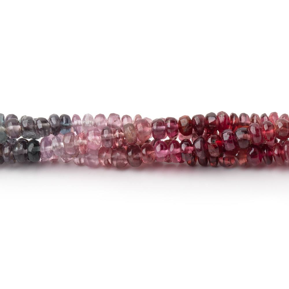 3mm Multi Color Spinel Plain Rondelle Beads 15.75 inch 215 pieces - Beadsofcambay.com