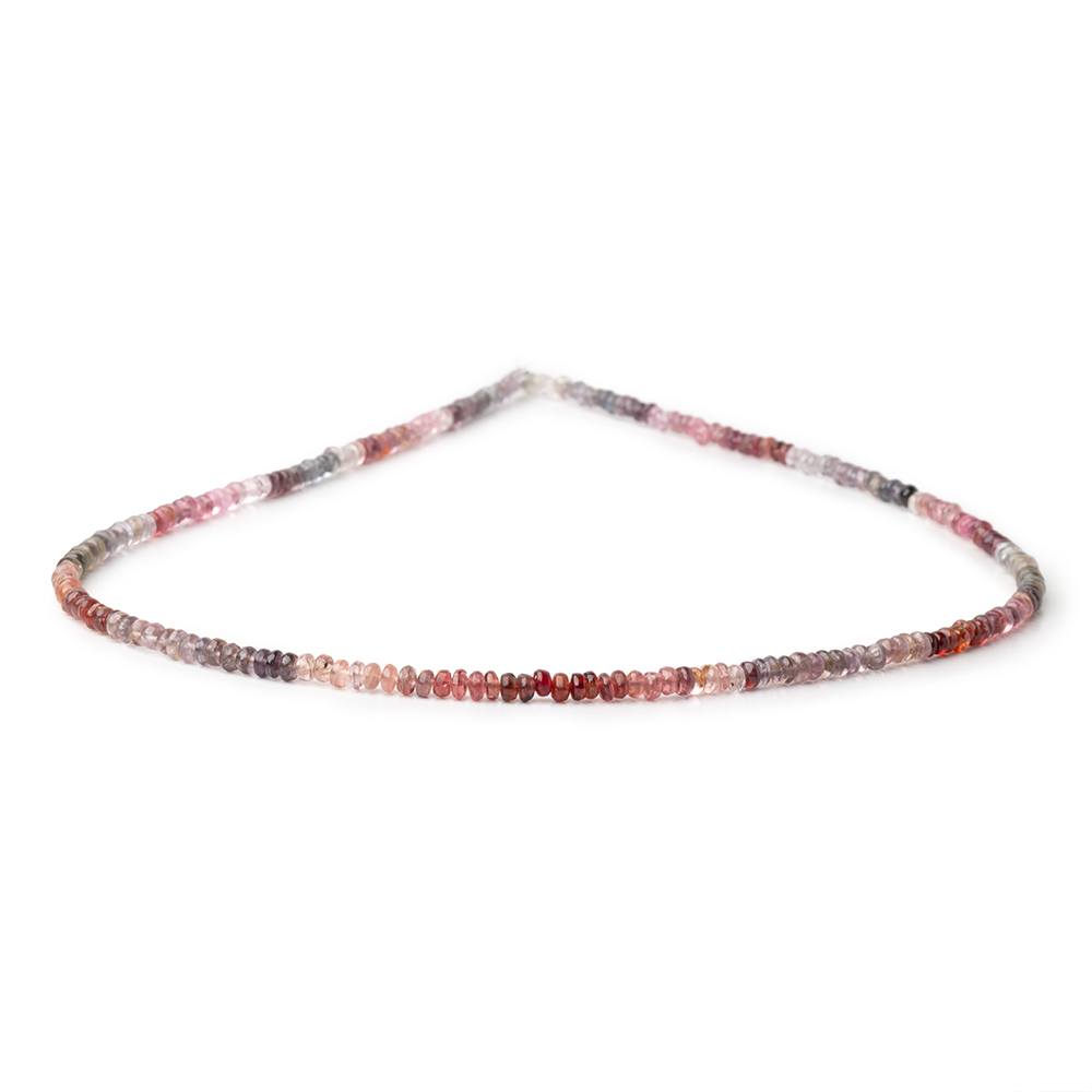 3mm Multi Color Spinel Plain Rondelle Beads 16 inch 230 pieces - Beadsofcambay.com