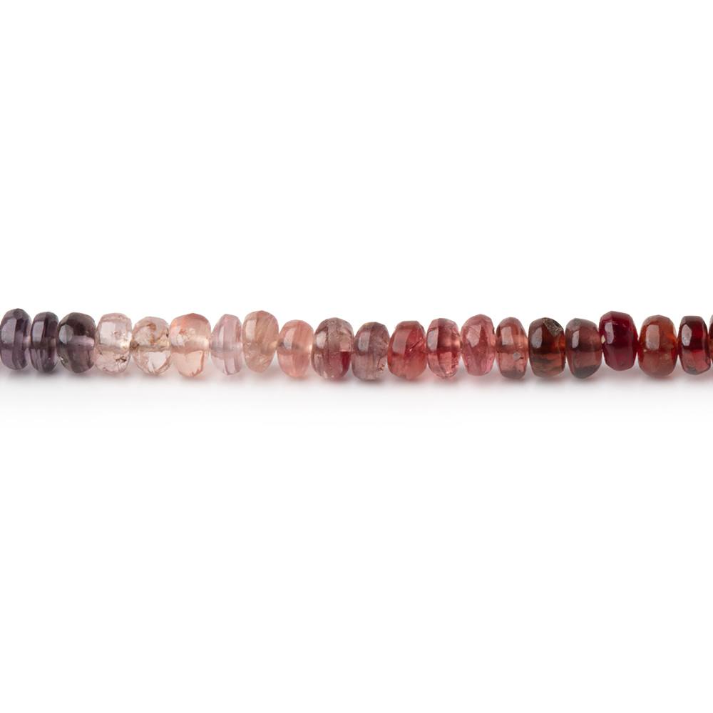 3mm Multi Color Spinel Plain Rondelle Beads 16 inch 230 pieces - Beadsofcambay.com