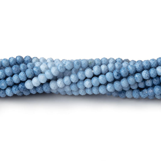 3mm Owyhee Blue Opal Micro Faceted Rondelle Beads 12.5 inch 132 pieces - Beadsofcambay.com