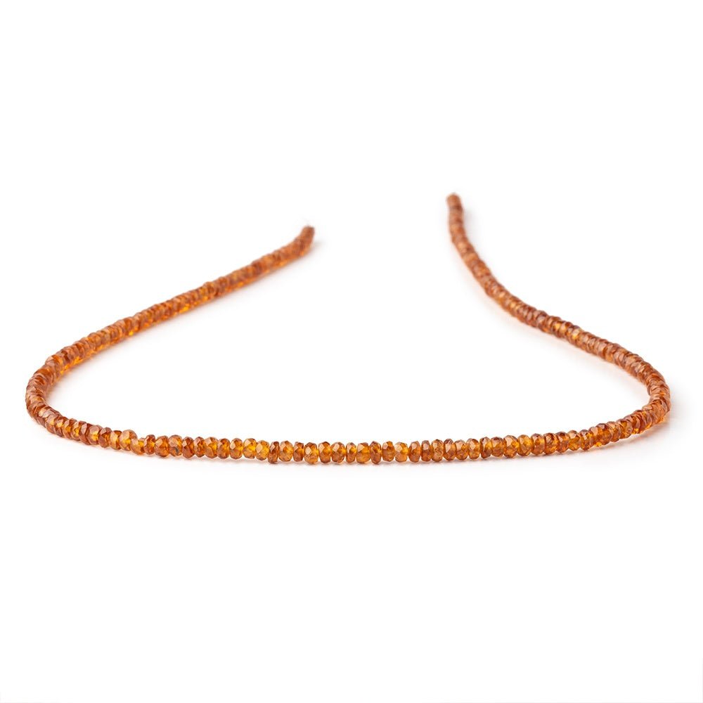 3mm Spessartite Garnet Faceted Rondelle Beads 16 inch 225 pieces AAA - Beadsofcambay.com