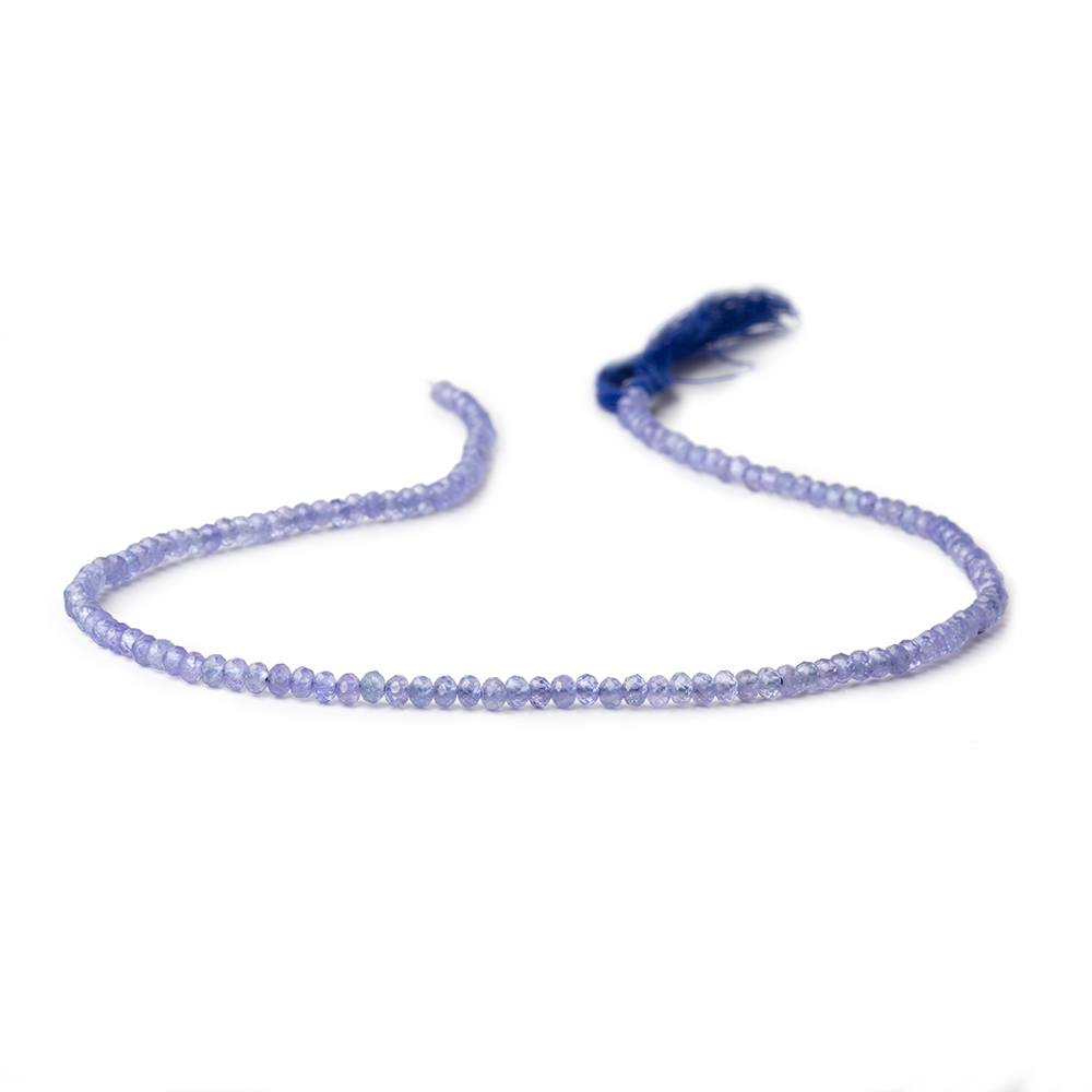 3mm Tanzanite Micro Faceted Rondelle Beads 12.5 inch 140 pieces AA - Beadsofcambay.com