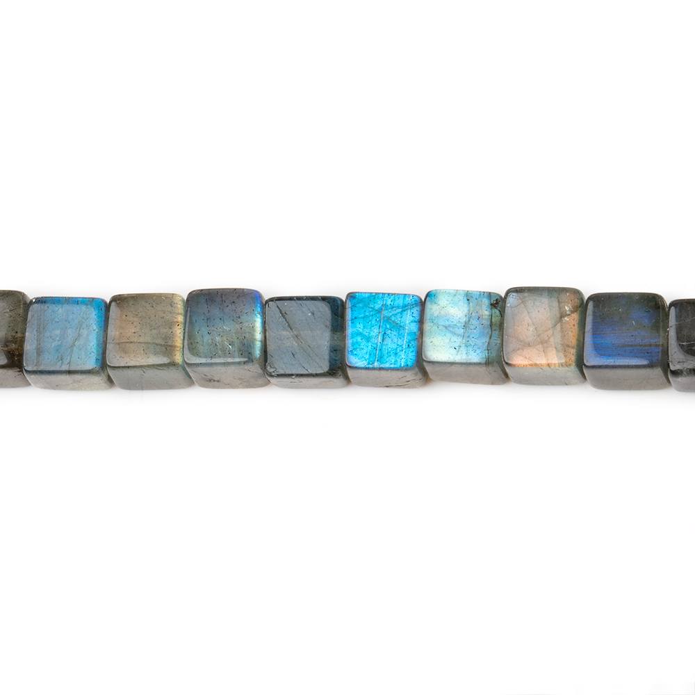 4 - 4.5mm Labradorite Plain Cube Beads 14 inch 83 pieces - Beadsofcambay.com