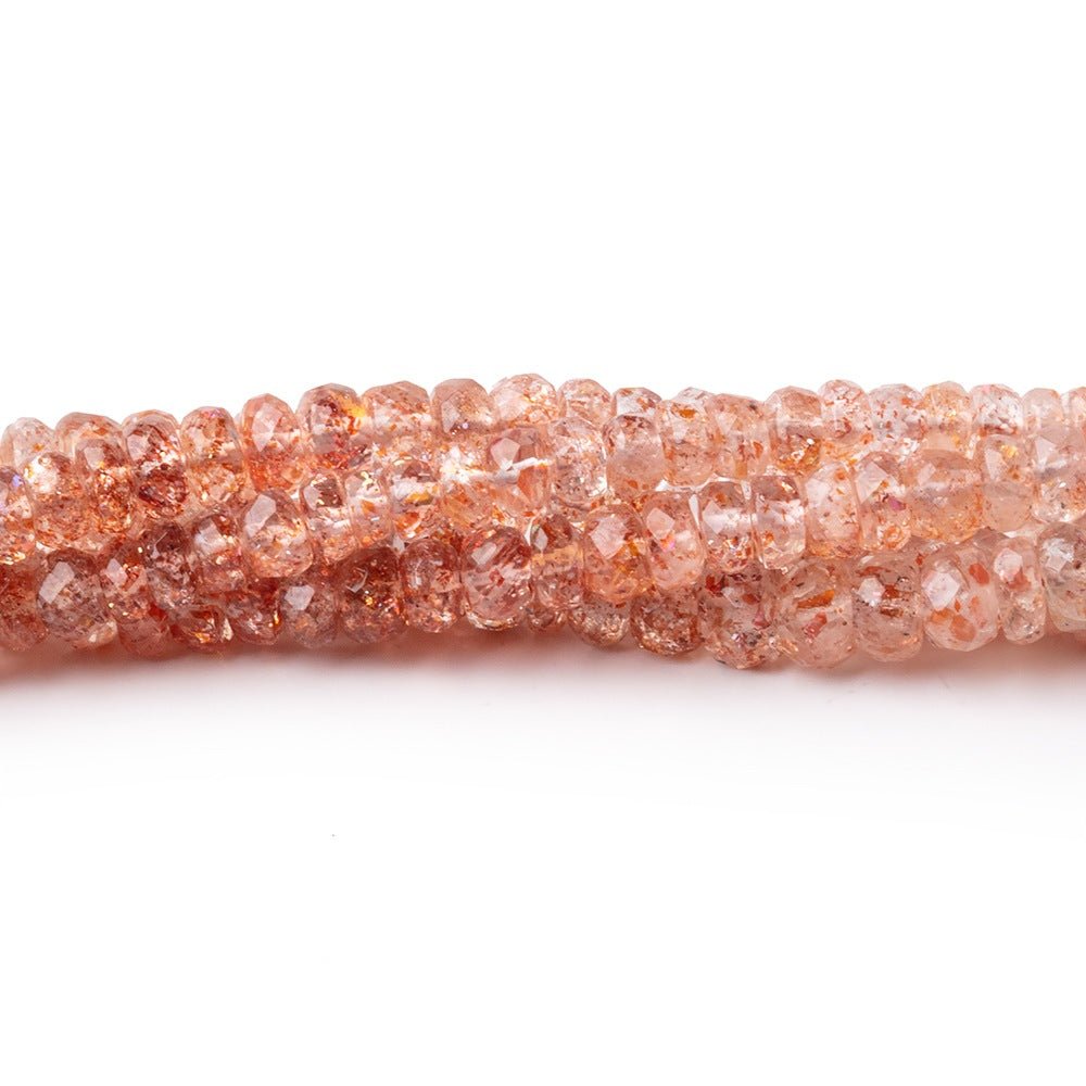 4 - 4.5mm Lepidocrocite Faceted Rondelle Beads 16 inch 148 pieces - Beadsofcambay.com