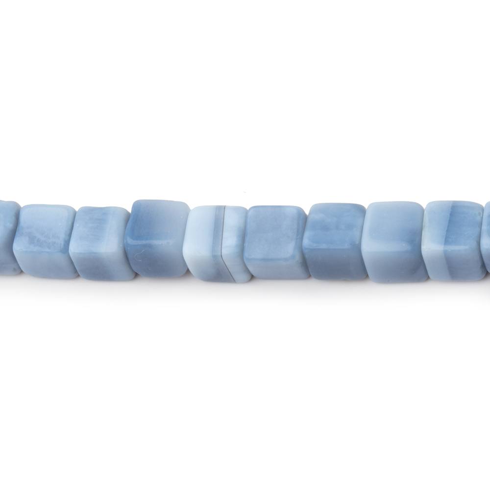 4 - 4.5mm Owyhee Blue Opal Plain Cube Beads 13.75 inch 76 pieces - Beadsofcambay.com