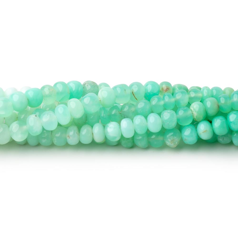 4 - 4.5mm Prase Opal Plain Rondelle Beads 18 inch 121 pieces - Beadsofcambay.com