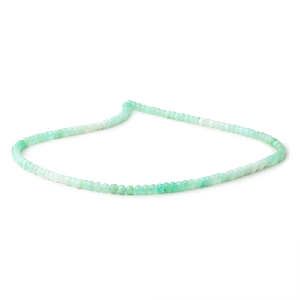 4 - 4.5mm Prase Opal Plain Rondelle Beads 18 inch 121 pieces - Beadsofcambay.com