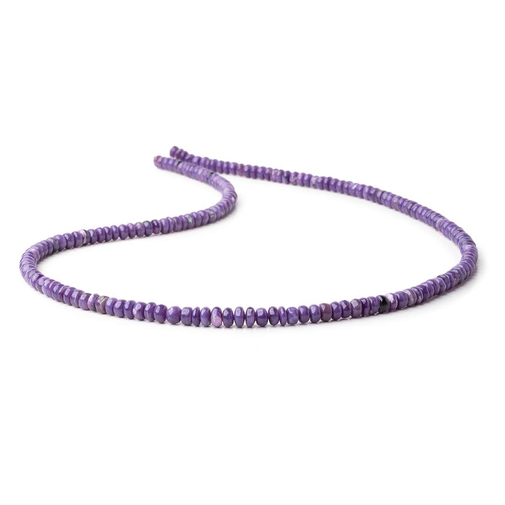 4 - 5mm Charoite Plain Rondelle Beads 17.75 inch 172 pieces AAA - Beadsofcambay.com