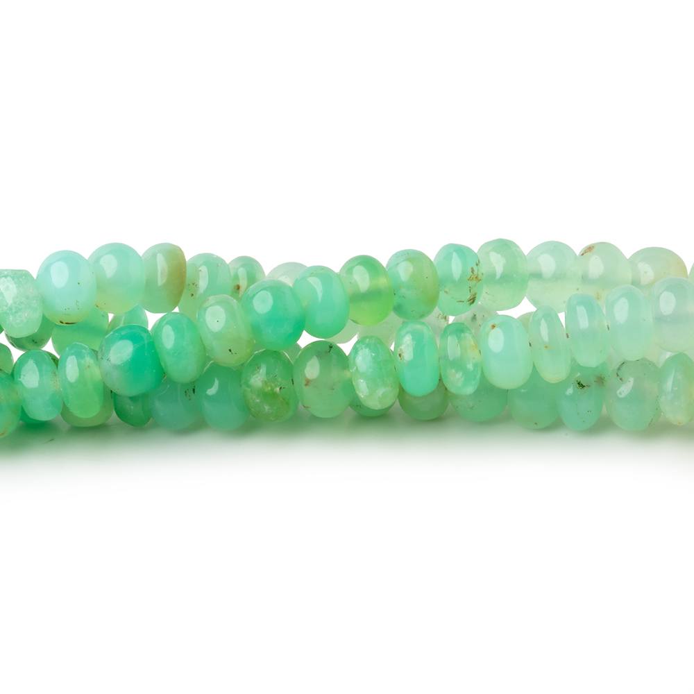 4 - 5mm Prase Opal Plain Rondelle Beads 18 inch 154 pieces - Beadsofcambay.com