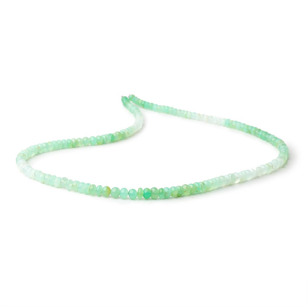 4 - 5mm Prase Opal Plain Rondelle Beads 18 inch 154 pieces - Beadsofcambay.com