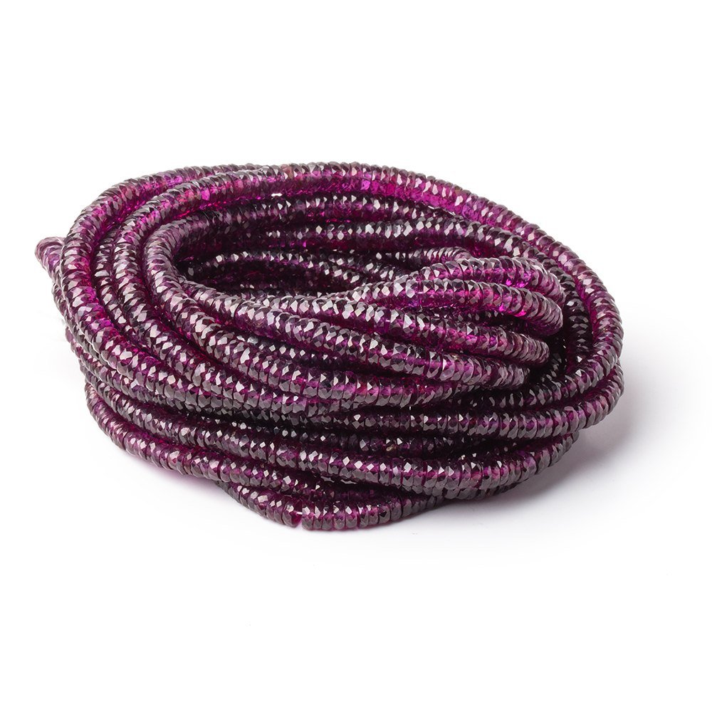 4 - 5mm Purple Garnet Faceted Heishi Beads 16 inch 240 pieces AAA - Beadsofcambay.com