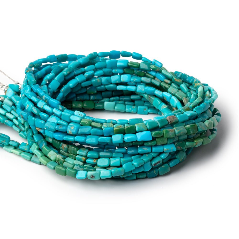 4 - 5mm Sleeping Beauty Turquoise Plain Rectangles 15.5 inch 70 Beads - Beadsofcambay.com