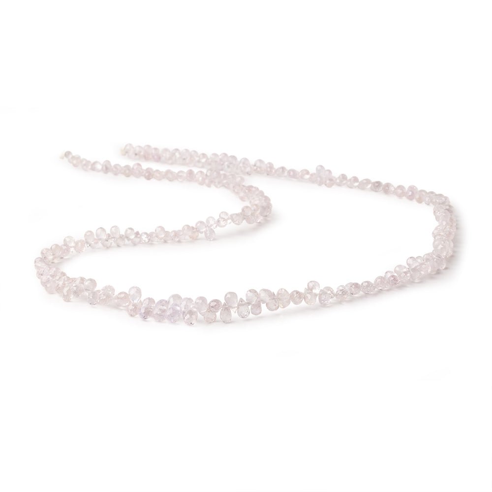 4-6mm Pale Pink Sapphire Faceted Tear Drop Beads 18 inch 233 pieces AA - Beadsofcambay.com