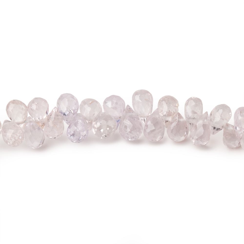 4-6mm Pale Pink Sapphire Faceted Tear Drop Beads 18 inch 233 pieces AA - Beadsofcambay.com