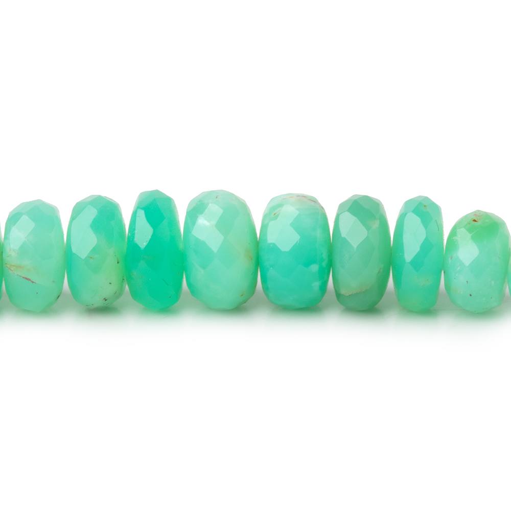 4 - 8mm Prase Opal Faceted Rondelle Beads 18 inch 140 pieces A - Beadsofcambay.com