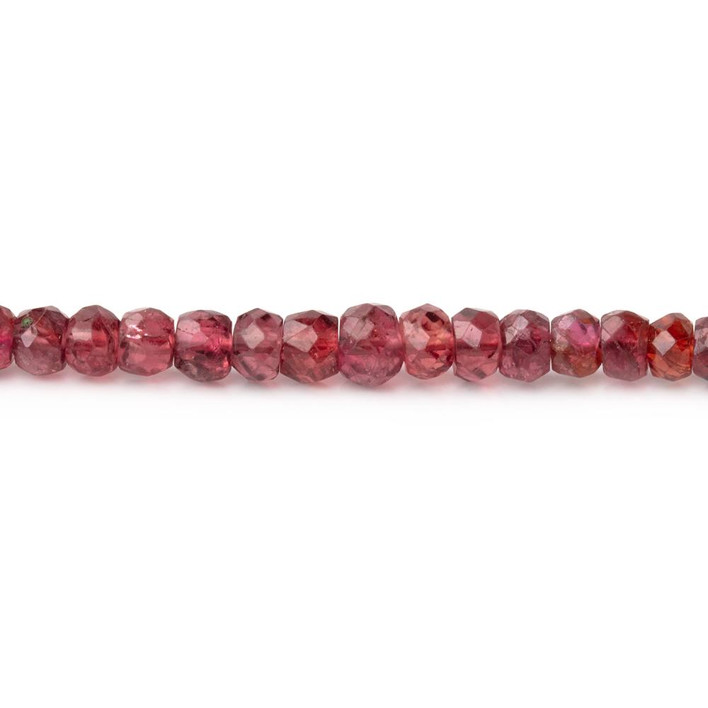 2-4mm Red Spinel Faceted Rondelle Beads 16 inch 225 pieces - BeadsofCambay.com