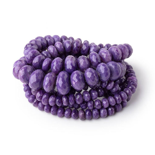 4.5 - 12mm Charoite Faceted Rondelle Beads 18 inch 96 pieces AAA - Beadsofcambay.com