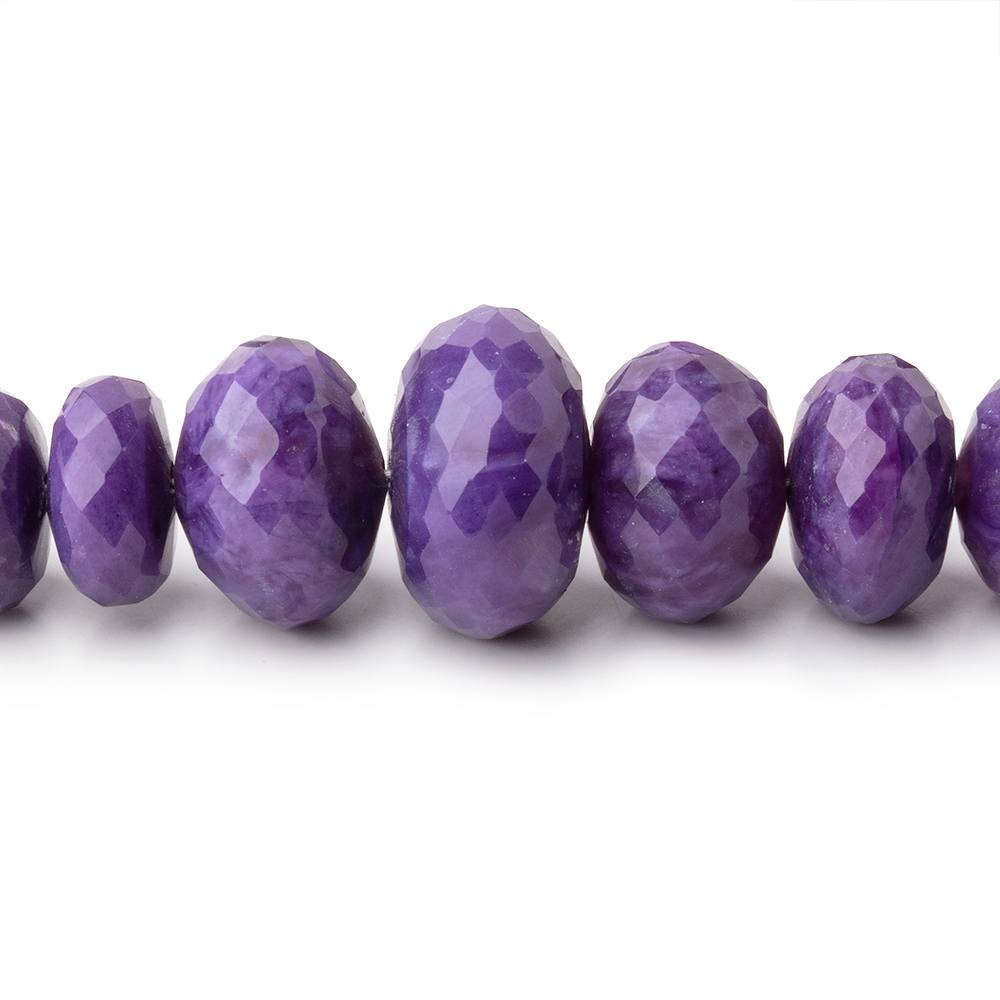 4.5 - 12mm Charoite Faceted Rondelle Beads 18 inch 96 pieces AAA - Beadsofcambay.com