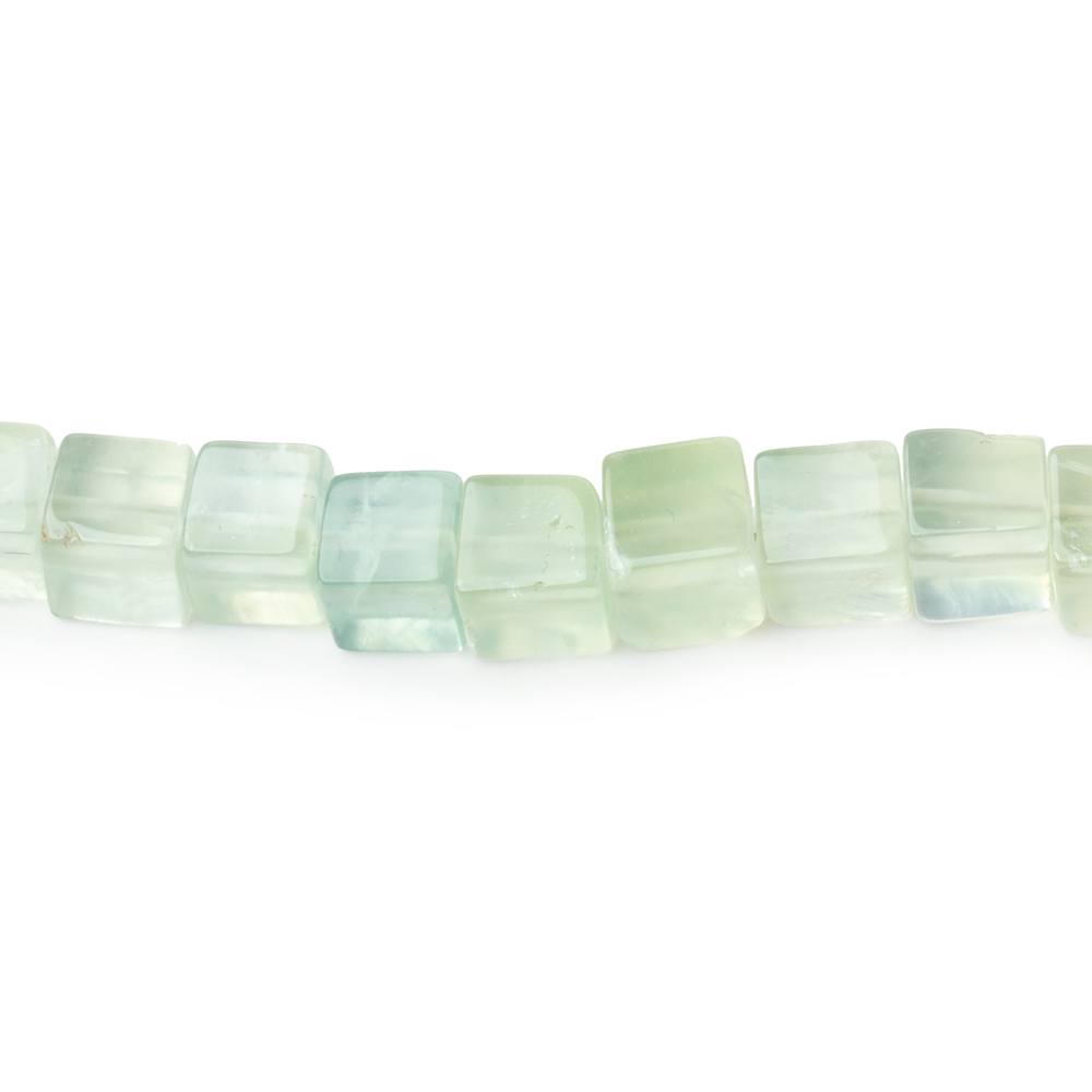 5 - 5.5mm Prehnite Plain Cube Beads 16 inches 78 pieces - Beadsofcambay.com