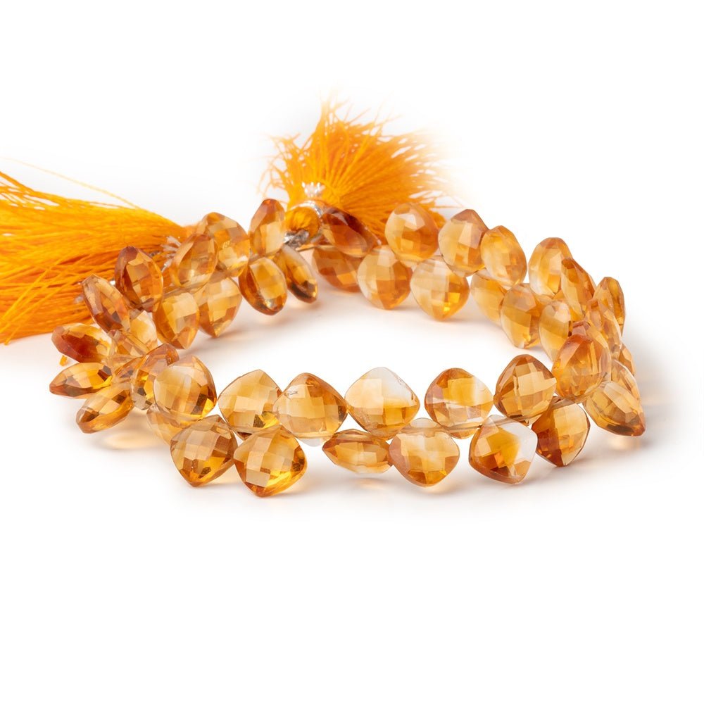 5 - 6mm Madeira Citrine Top Drill Faceted Pillow 7.5 inch 50 Beads - Beadsofcambay.com