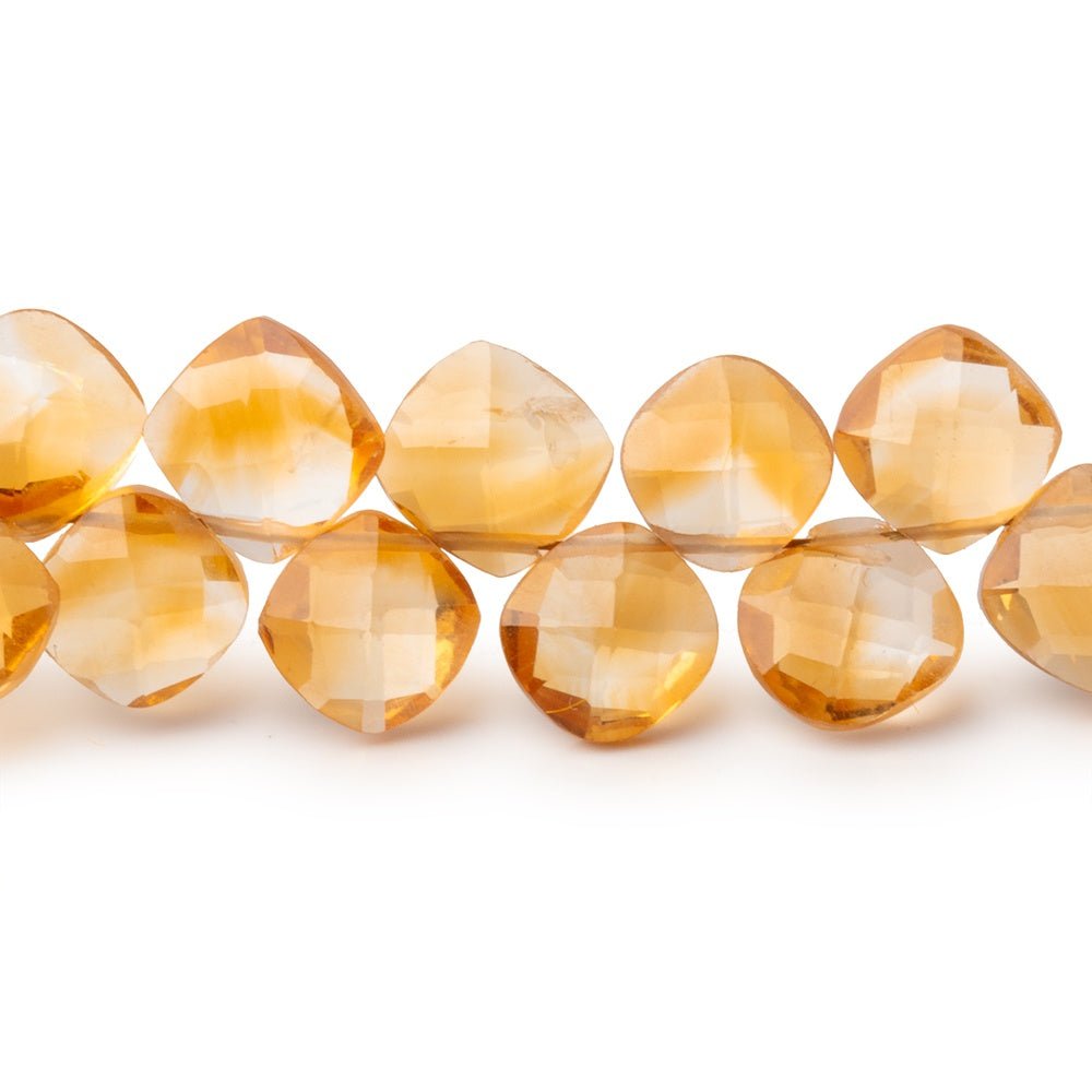 5 - 6mm Madeira Citrine Top Drill Faceted Pillow 7.5 inch 50 Beads - Beadsofcambay.com