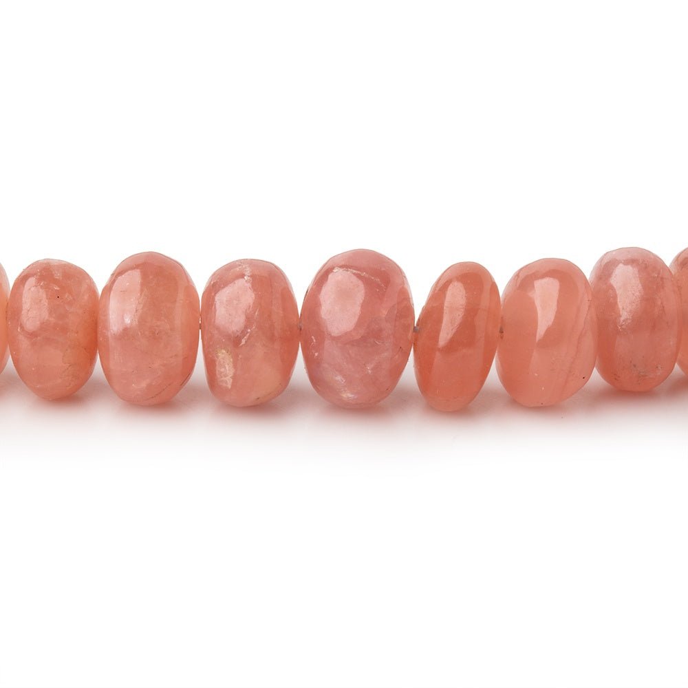 5 - 7.5mm Rhodochrosite Plain Rondelle Beads 16 inch 110 pieces AA - Beadsofcambay.com