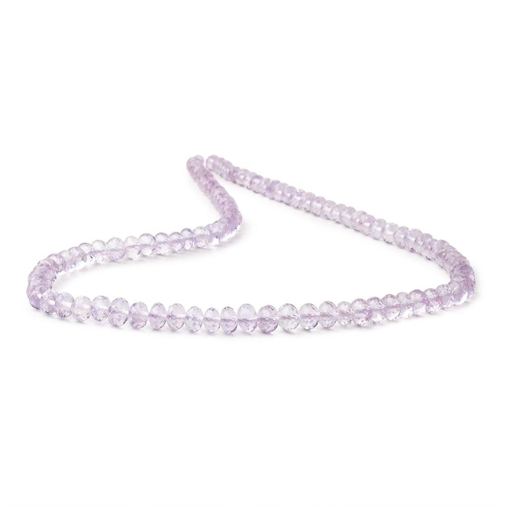 5 - 7mm Pink Amethyst Faceted Rondelle Beads 16 inch 98 pieces AA - Beadsofcambay.com