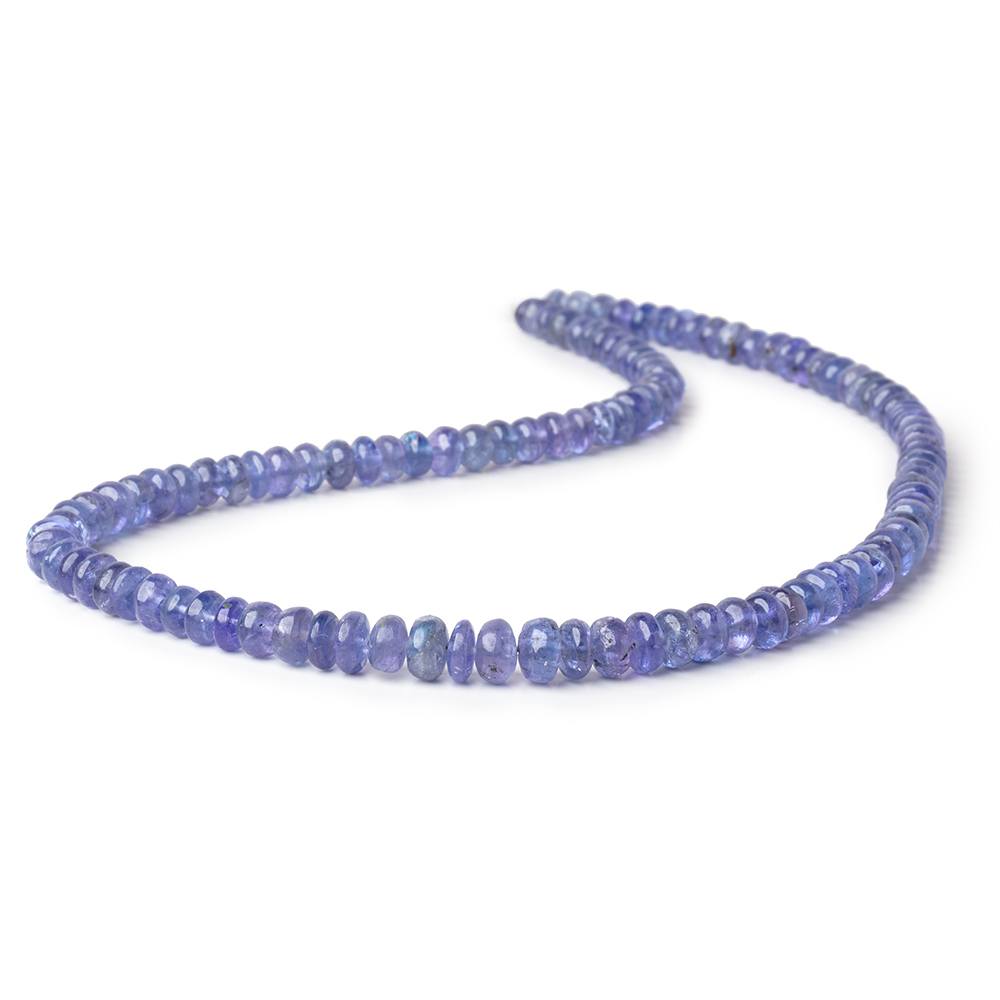 5 - 7mm Tanzanite Plain Rondelle Beads 15.75 inch 112 pieces - Beadsofcambay.com