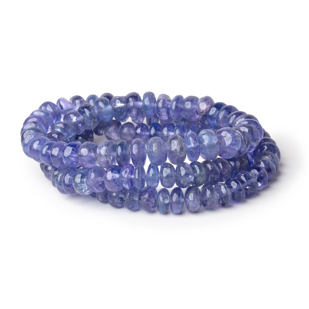 5 - 7mm Tanzanite Plain Rondelle Beads 15.75 inch 112 pieces - Beadsofcambay.com