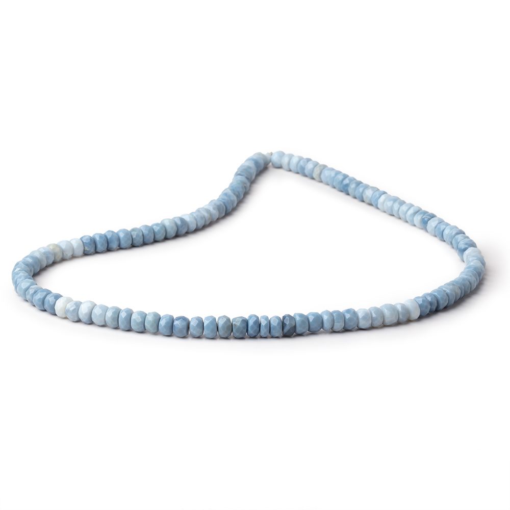 5.5 - 6mm Owyhee Blue Opal Faceted Rondelle Beads 16 inch 112 pieces - Beadsofcambay.com