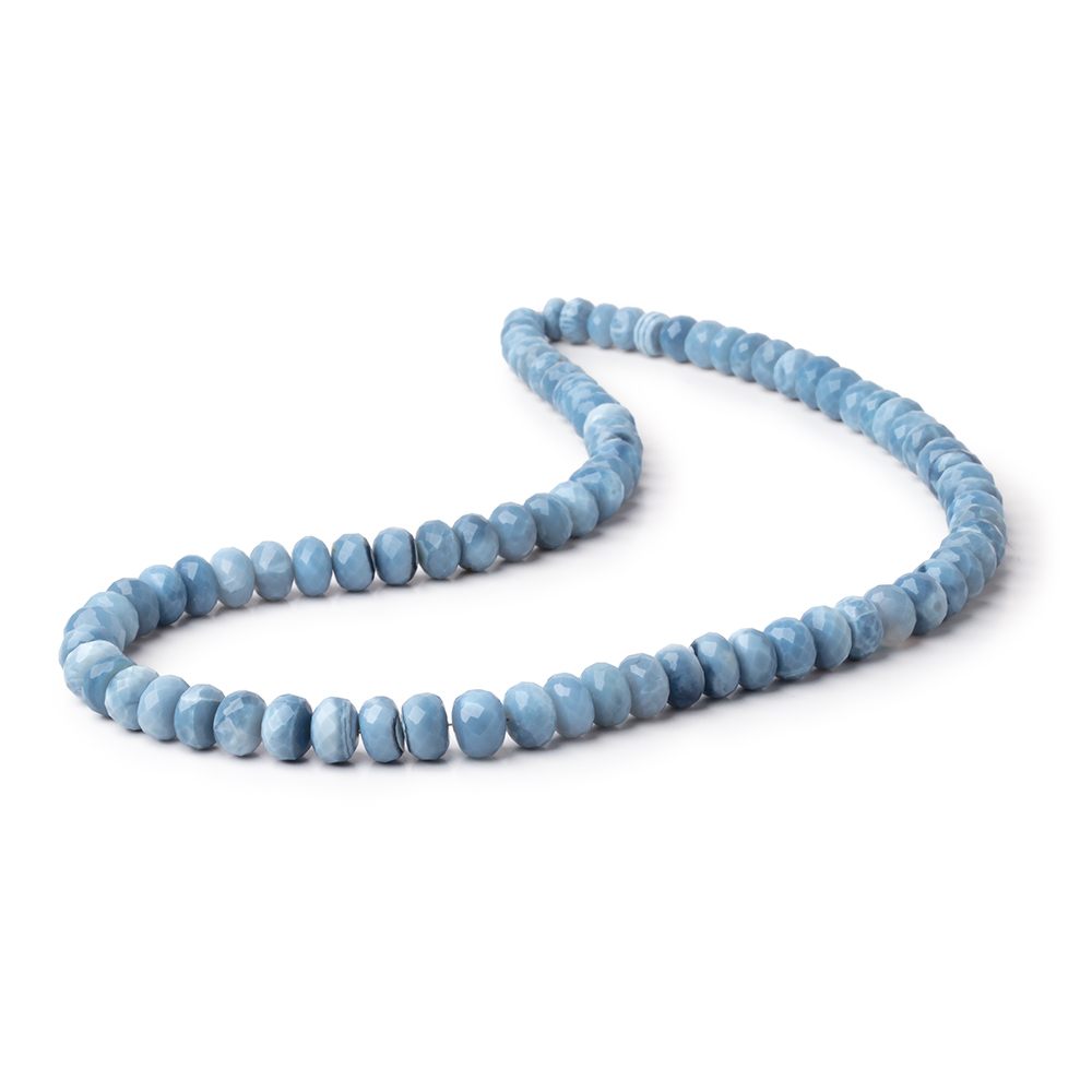 5.5 - 8mm Owyhee Blue Opal Faceted Rondelle Beads 15.75 inch 78 pieces - Beadsofcambay.com