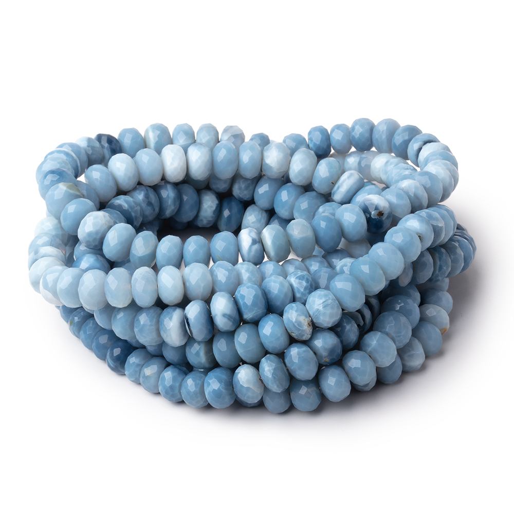 5.5 - 8mm Owyhee Blue Opal Faceted Rondelle Beads 15.75 inch 78 pieces - Beadsofcambay.com