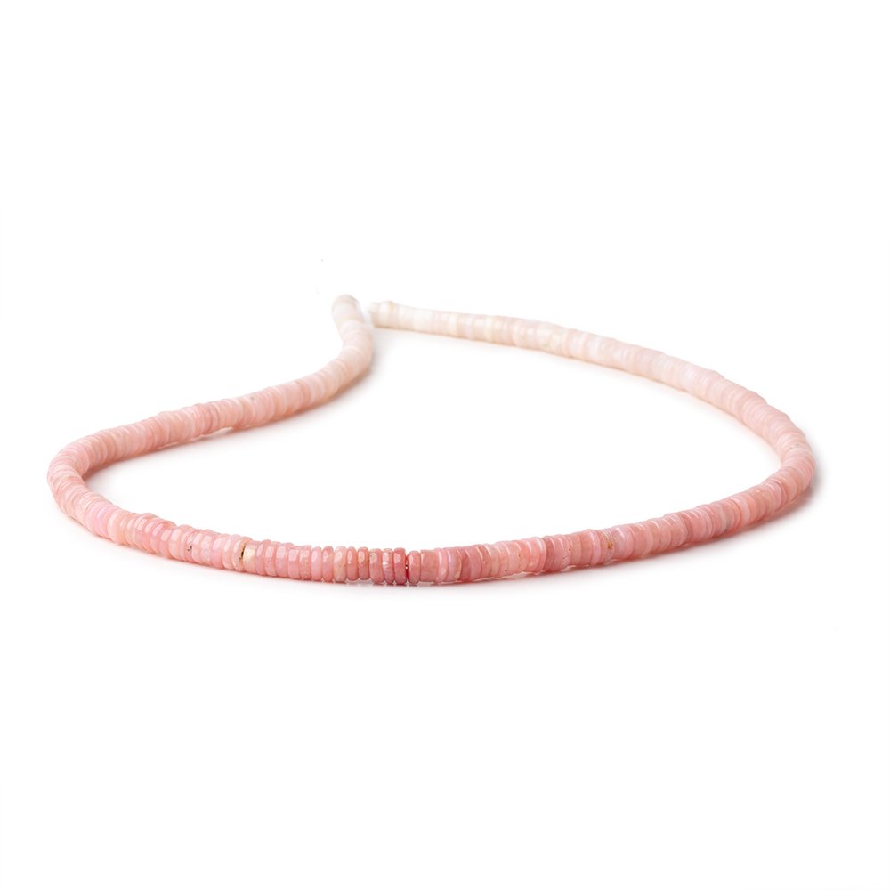 5mm Ombré Pink Peruvian Opal Plain Heishi Beads 18 inch 300 pieces - Beadsofcambay.com