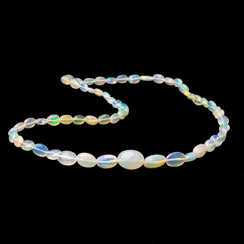 5x4-12x9mm Ethiopian Opal Plain Ovals 15.5 inch 57 Beads AA - Beadsofcambay.com