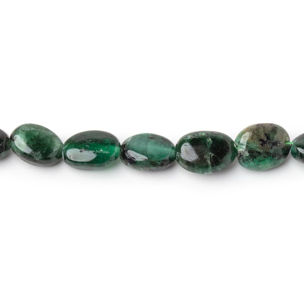 5x4 - 8x6mm Emerald Plain Oval Beads 14.5 inch 54 pieces - Beadsofcambay.com