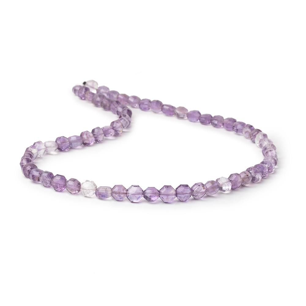 6 - 6.5mm Shaded Pink Amethyst Faceted Hexagon Beads 16 inch 60 pieces - Beadsofcambay.com