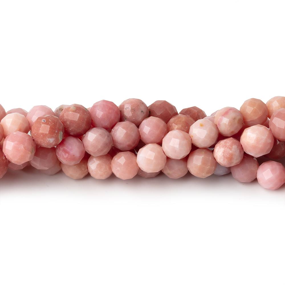 6-7mm Pink Peruvian Opal Faceted Round Beads 8 inch 30 pieces - Beadsofcambay.com