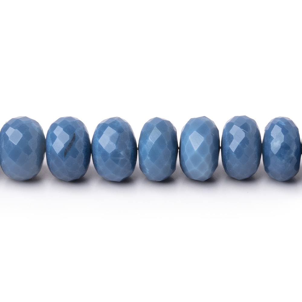 6 - 8mm Dark Owyhee Blue Opal Faceted Rondelle Beads 16 inch 80 pieces - Beadsofcambay.com